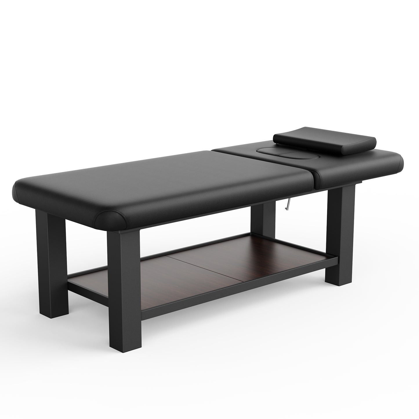 80 Inches Wide -Beauty Salon Beauty Bed Modern Massage Bed - Black 10*10 square leg iron frame structure