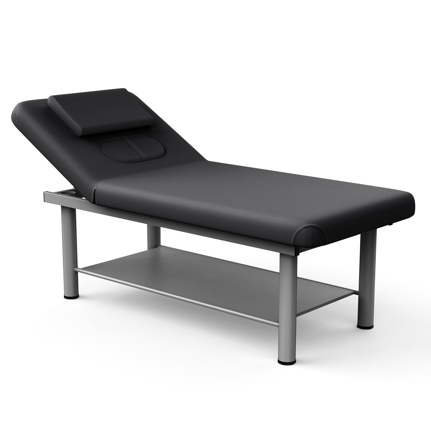 80 Inches Wide - Quality Leather Beauty Spa Furniture Massage Table Bed Iron on Round Legs Facial Bed Beauty Bed