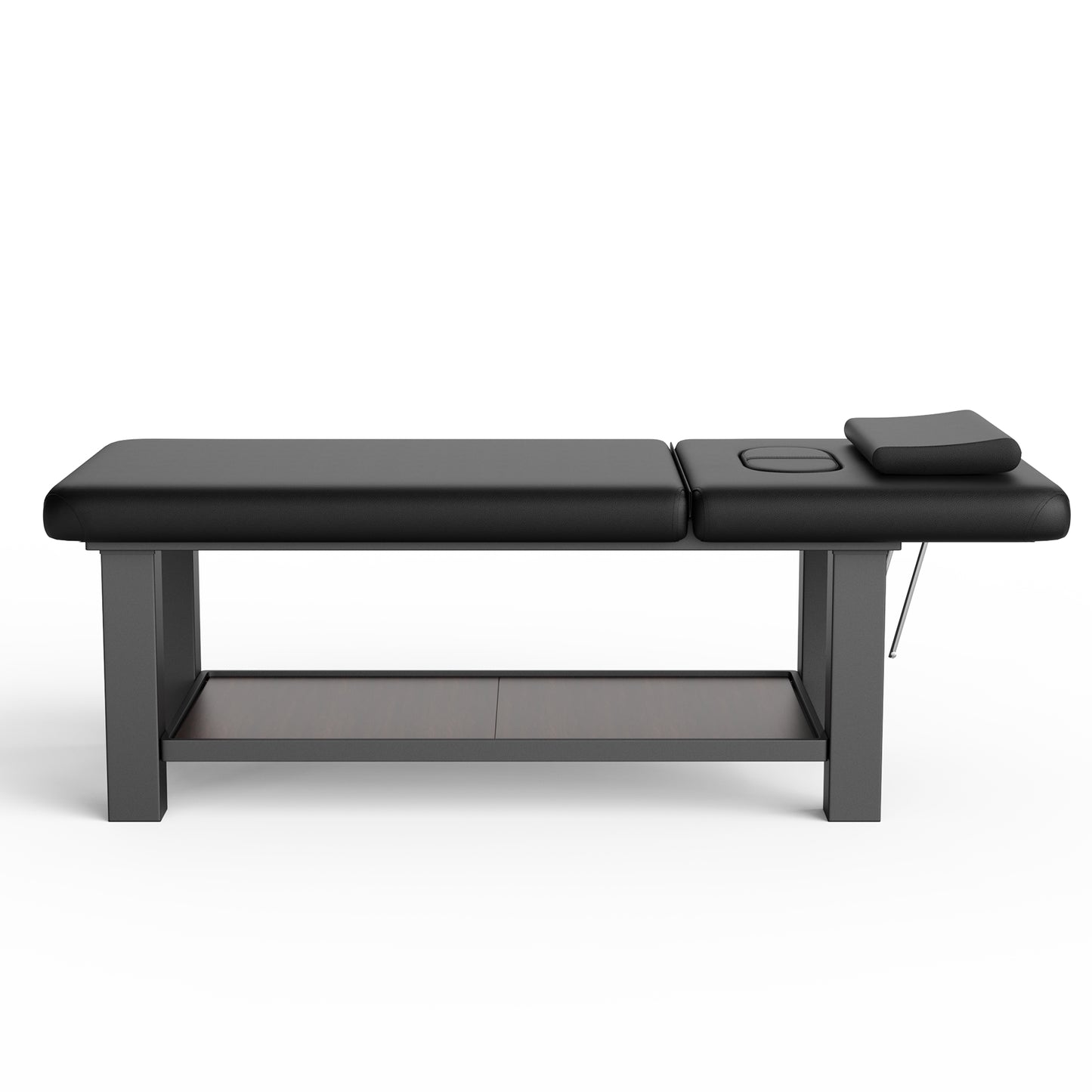 80 Inches Wide -Beauty Salon Beauty Bed Modern Massage Bed - Black 10*10 square leg iron frame structure