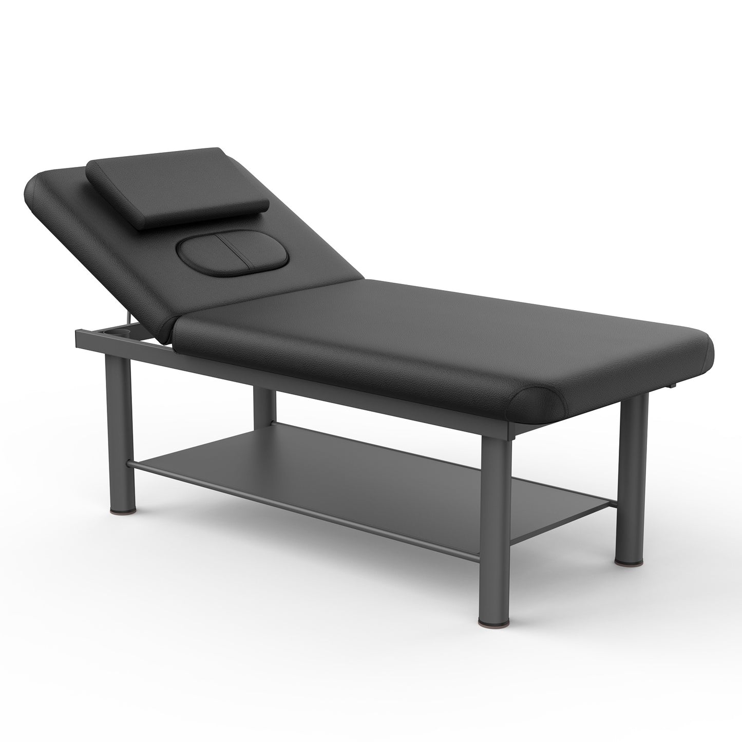 80 Inches Wide - Quality Leather Beauty Spa Furniture Massage Table Bed Iron on Round Legs Facial Bed Beauty Bed