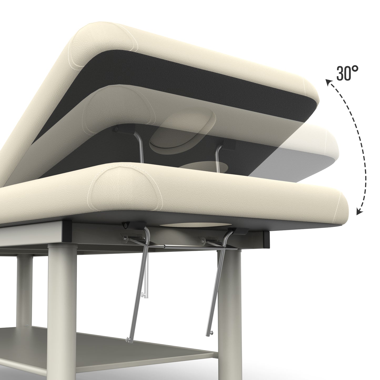 80 Inches Wide - Quality Leather Beauty Spa Furniture Massage Table Bed Iron on Round Legs Facial Bed Beauty Bed