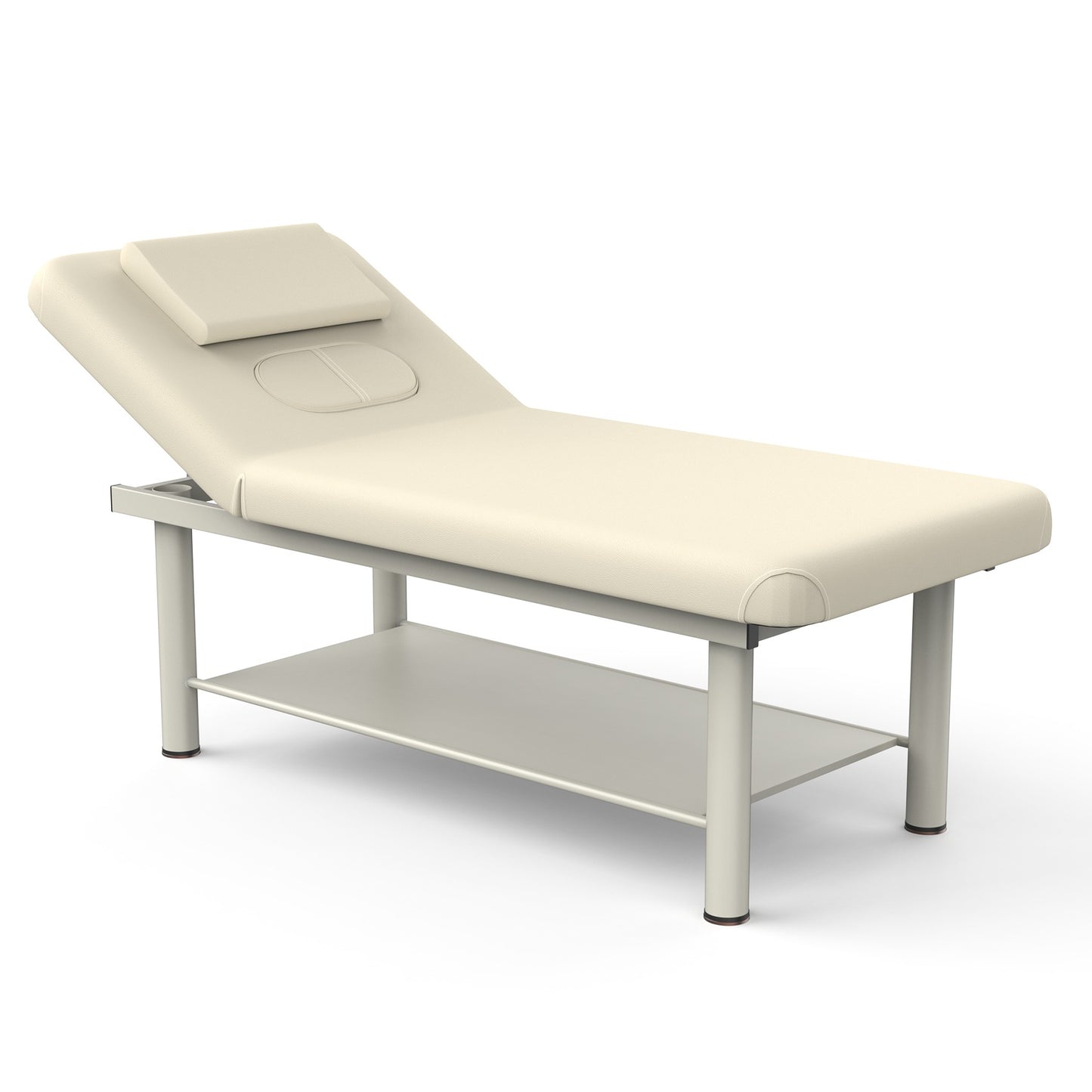 80 Inches Wide - Quality Leather Beauty Spa Furniture Massage Table Bed Iron on Round Legs Facial Bed Beauty Bed