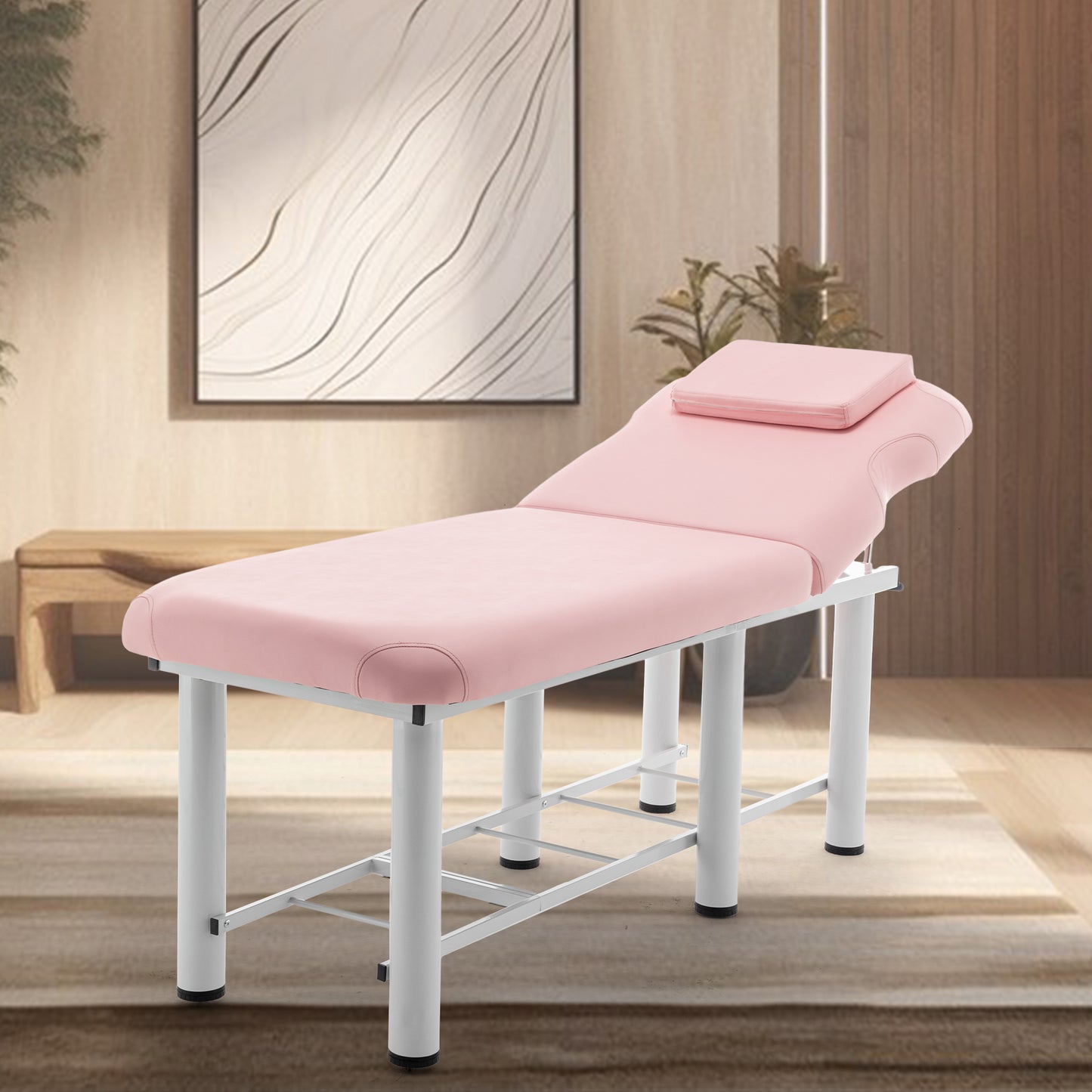 Professioanl Massage Table , Backrest Adjustable, Removable Headrest, Bottom Shelf Storage , Memory Foam Layer Salon Bed