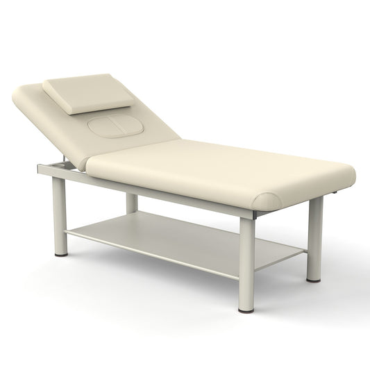 80 Inches Wide - Quality Leather Beauty Spa Furniture Massage Table Bed Iron on Round Legs Facial Bed Beauty Bed