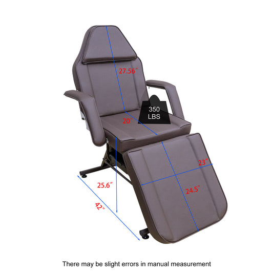 Tattoo Chair for Client, Facial Beds for Esthetician Adjustable 3-Section Lash Tattoo Bed, 72 Inches Facial Spa Chair Professional Tattoo Chair for Artist Beauty Massage Salon